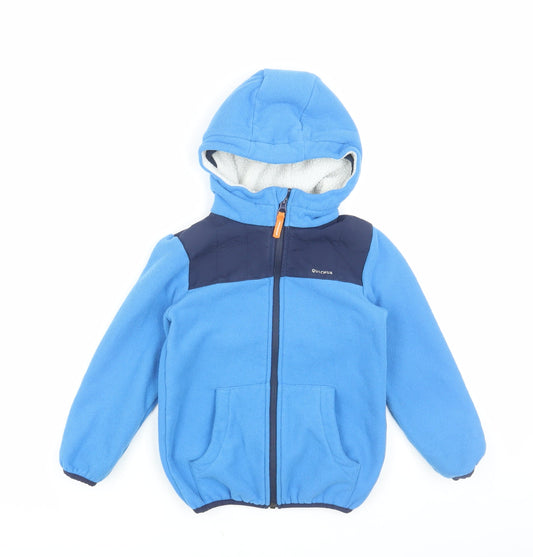 Decathlon Boys Blue Full Zip Hoodie 4-5 Years