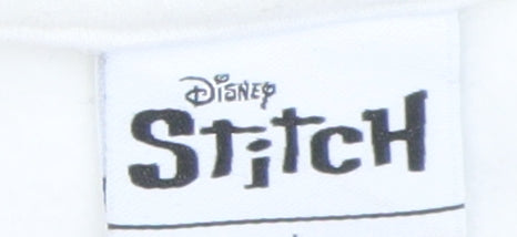 Disney Women’s White XL Stitch Graphic Pullover Sweatshirt
