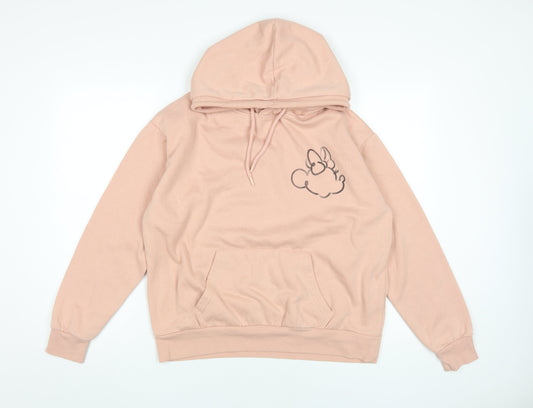 Disney Women Pink Pullover Hoodie Size M