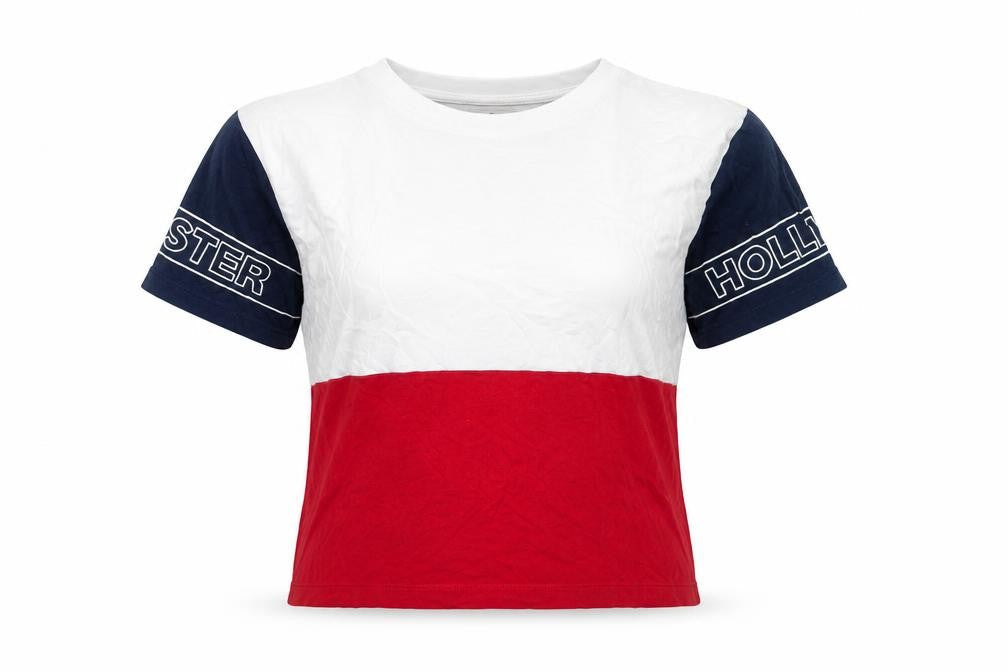 Hollister Unisex Colourblock T-Shirt S - Cotton Crew