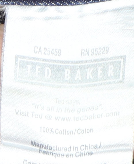 Ted Baker Men's Blue Chino Denim Shorts, Size S