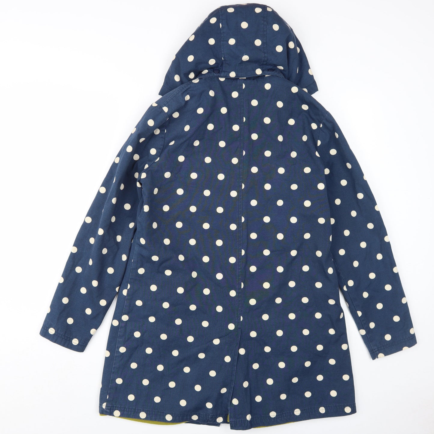 Tulchan Women's Blue Polka Dot Hooded Rain Coat Size 12