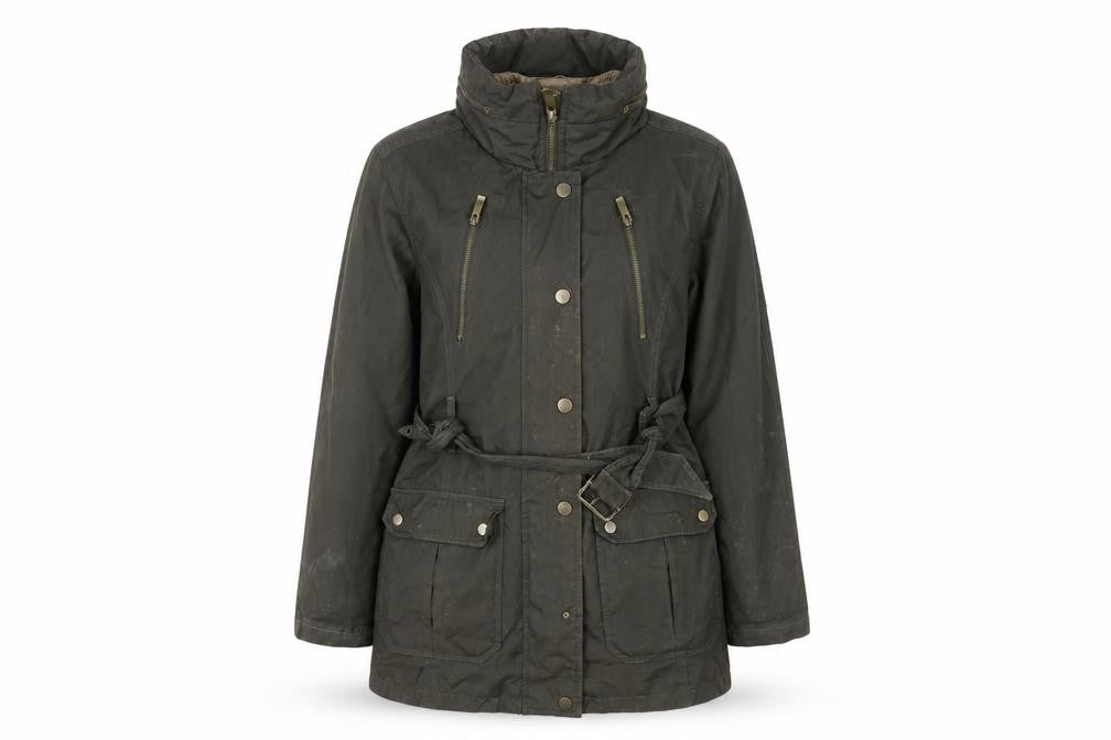 Techlab Women's Green Parka Jacket Size 12, Belted