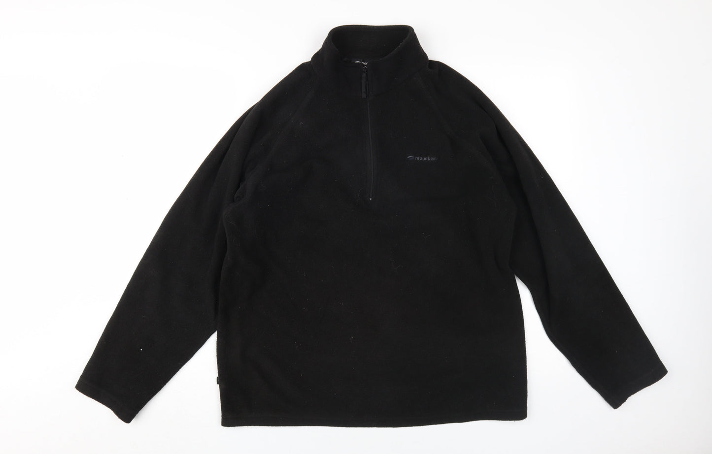 Mountainlife Men's Black Fleece 1/2 Zip Sweatshirt, Medium