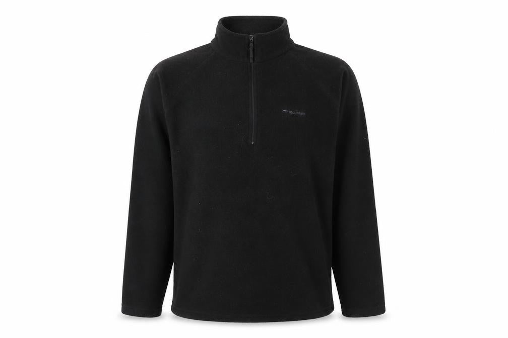Mountainlife Men's Black Fleece 1/2 Zip Sweatshirt, Medium