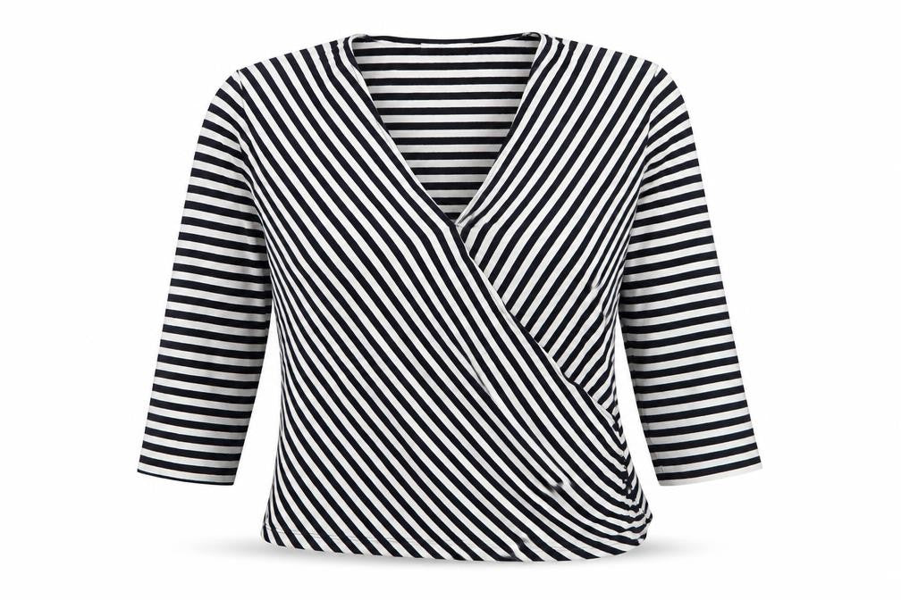 Precis Petite Women's Black Wrap Blouse M Petites