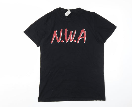 N.W.A Wome's Black T-Shirt, M, Casual Crew Neck
