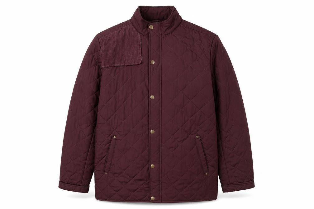 Greenwoods Men's XL Quilted Jacket in Berry Red