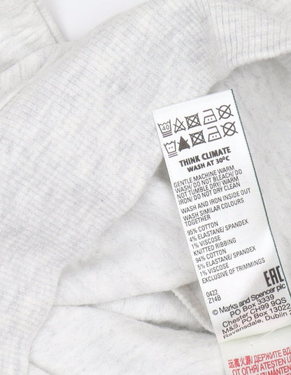 Close-up detail of Marks & Spencer girls’ grey dreamer pullover sweatshirt -, size 12