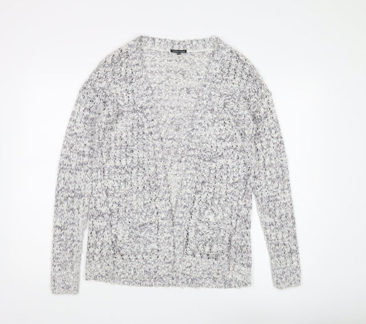 Warehouse Women's Grey Cardigan Size 12 Relaxed Fit