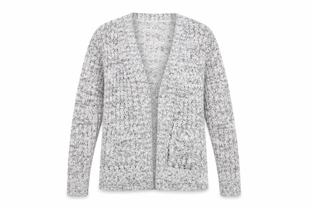 Warehouse Women's Grey Cardigan Size 12 Relaxed Fit