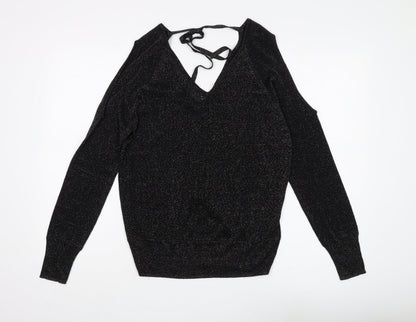 Next Women's Black Cold Shoulder Jumper - Size S