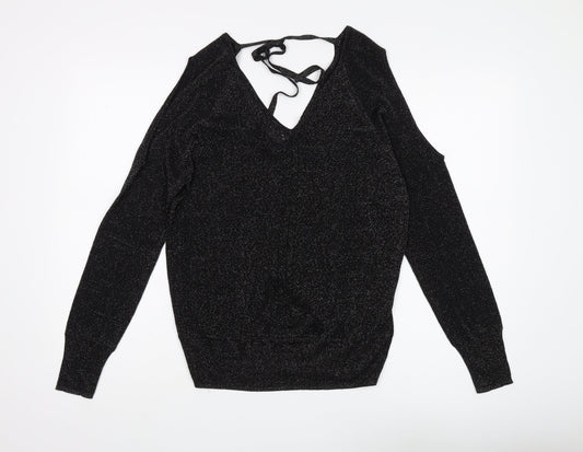 Next Women's Black Cold Shoulder Jumper - Size S