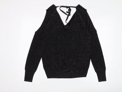 Next Women's Black Cold Shoulder Jumper - Size S