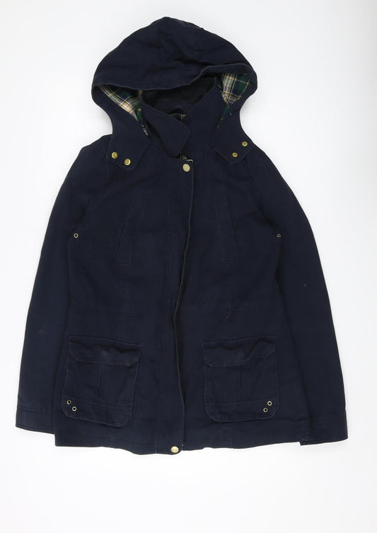New Look Women's Blue Parka Jacket Size 12