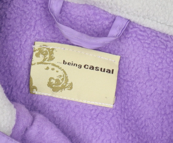 being Casual Women's Purple Parka Jacket, Size 16, Hooded