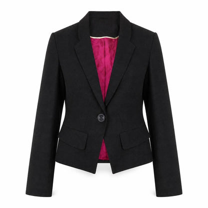 Next Women's Black Check Regular Blazer, Size 8