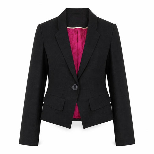 Next Women's Black Check Regular Blazer, Size 8