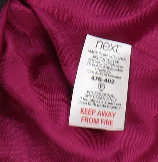 Next Women's Black Check Regular Blazer, Size 8