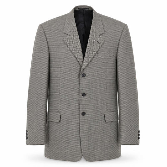 Burton Men's Grey Check Blazer 44L Three-Button