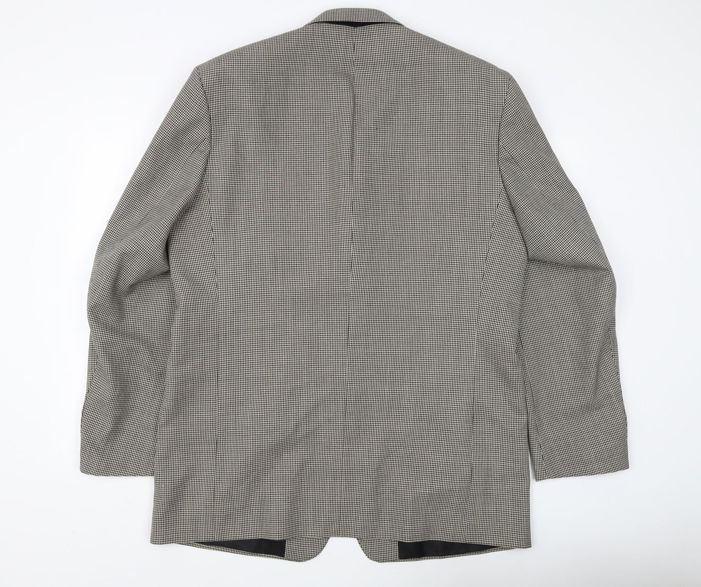 Burton Men's Grey Check Blazer 44L Three-Button
