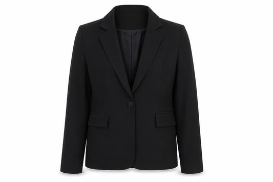 Boohoo Women's Black Regular Fit Blazer, Size 14