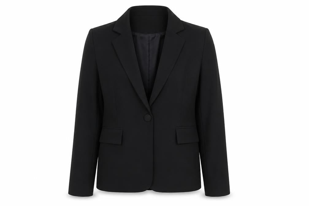 Boohoo Women's Black Regular Fit Blazer, Size 14