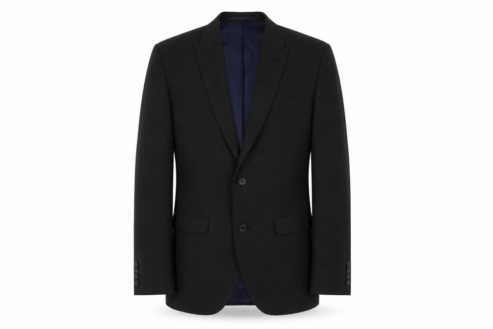 Next Men's Black Blazer, Regular Fit, Size 38R