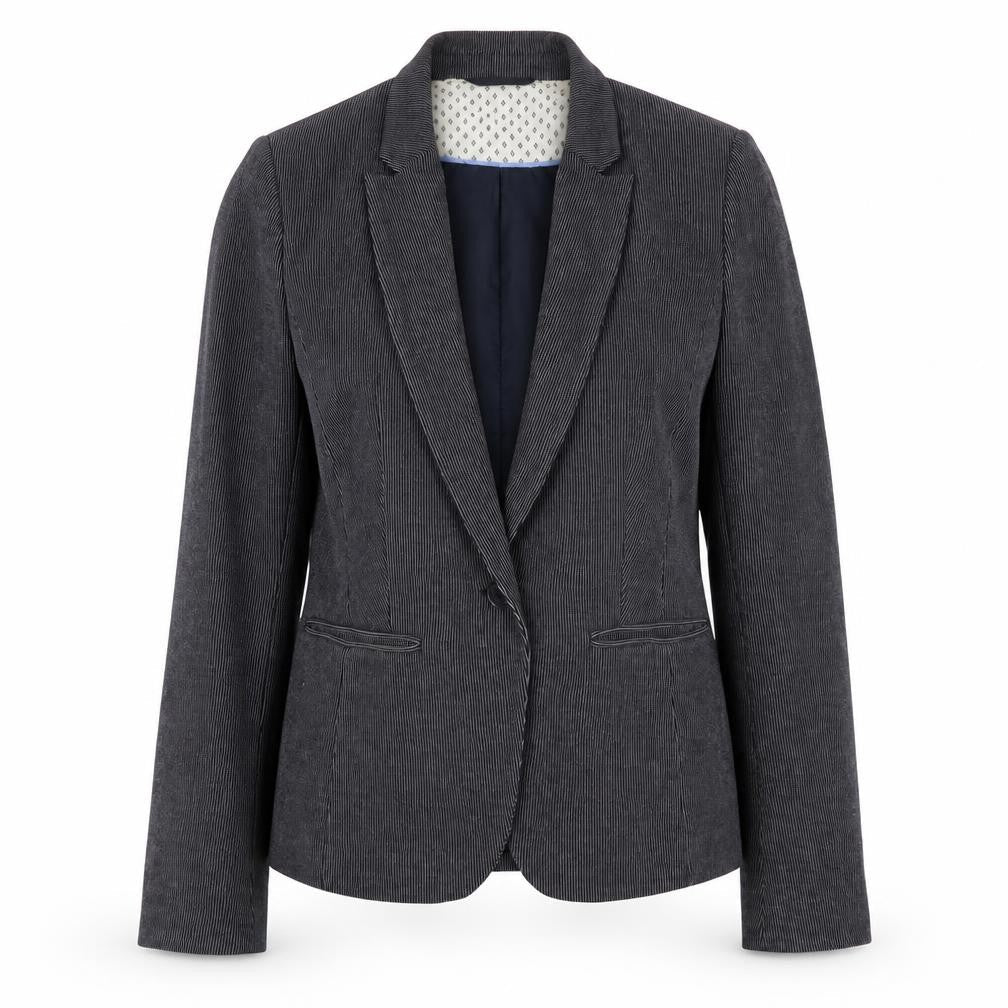 Next Women's Grey Pinstripe Blazer, Size 12, Business Style