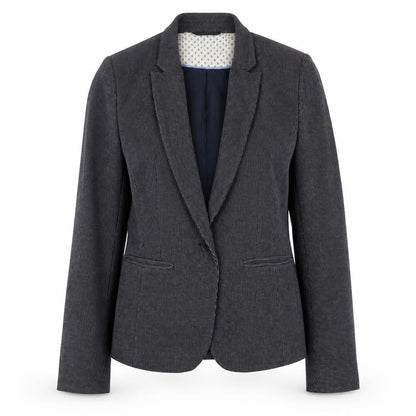 Next Women's Grey Pinstripe Blazer, Size 12, Business Style