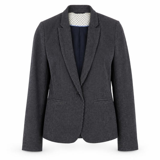 Next Women's Grey Pinstripe Blazer, Size 12, Business Style