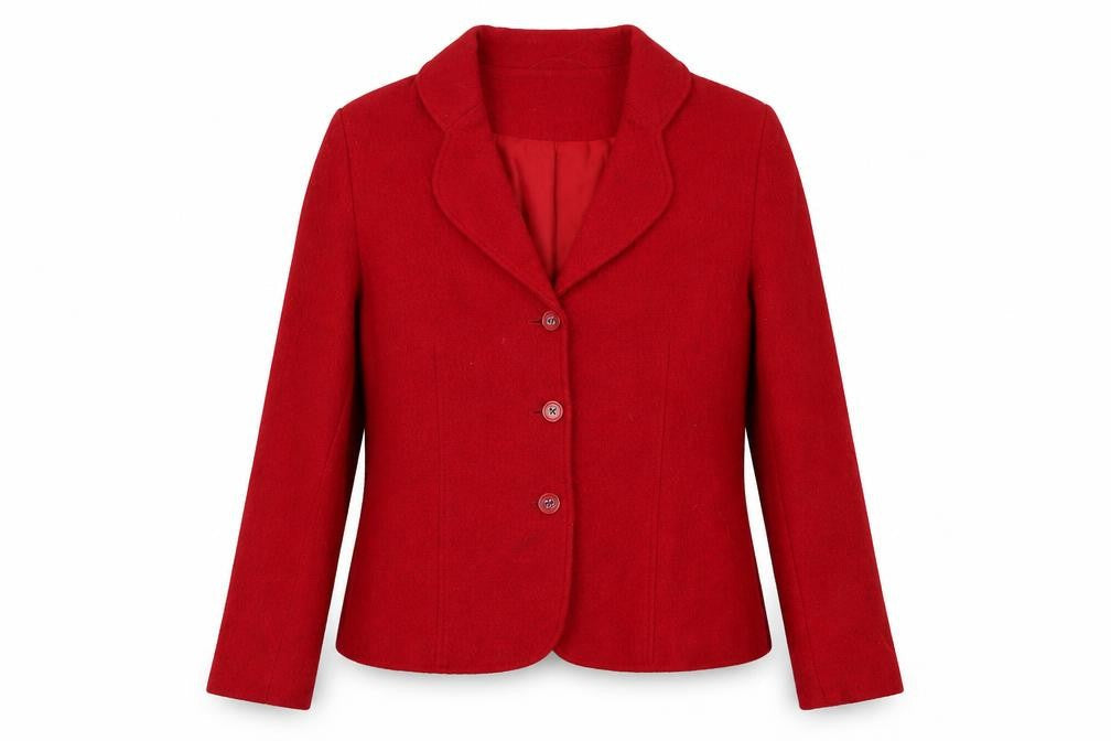 Alexara Women's Red Suit Jacket Size 12 Classic Style