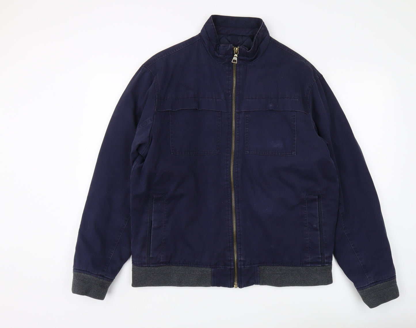 Marks and Spencer Men's Blue Bomber Jacket, L