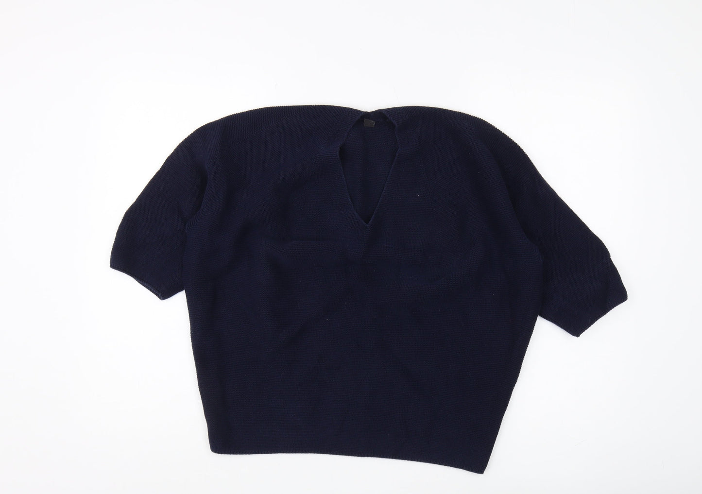 UNIQLO Women’s Blue Cotton V-Neck Pullover Jumper L