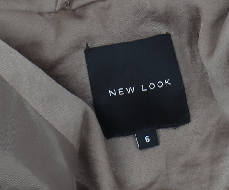 New Look Women's Brown Bomber Jacket Size 6