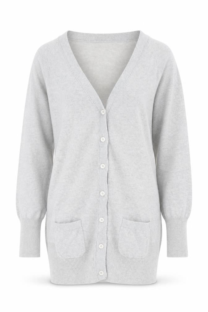 Zara Women's Grey Cardigan - Size 8, Pockets