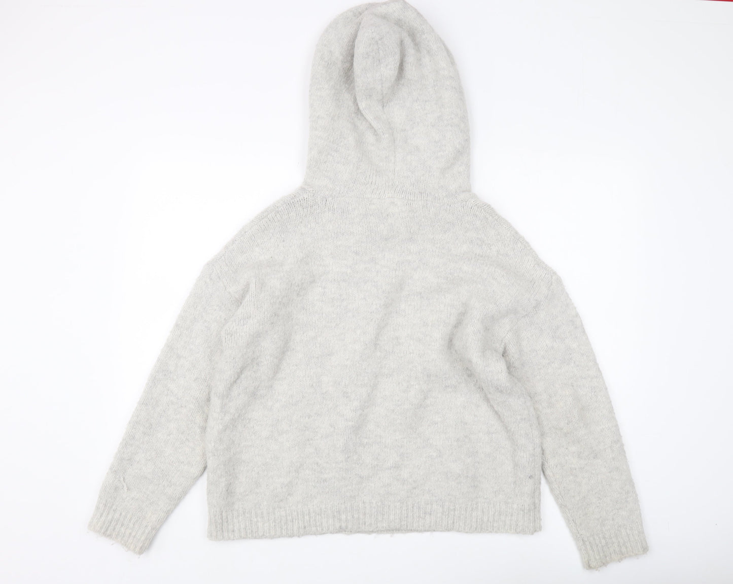 Millenium Women's Ivory Hooded Pullover Jumper One Size