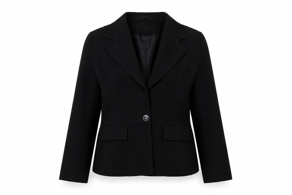 Quest Women's Black Regular Fit Suit Jacket 14