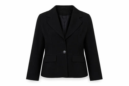Quest Women's Black Regular Fit Suit Jacket 14