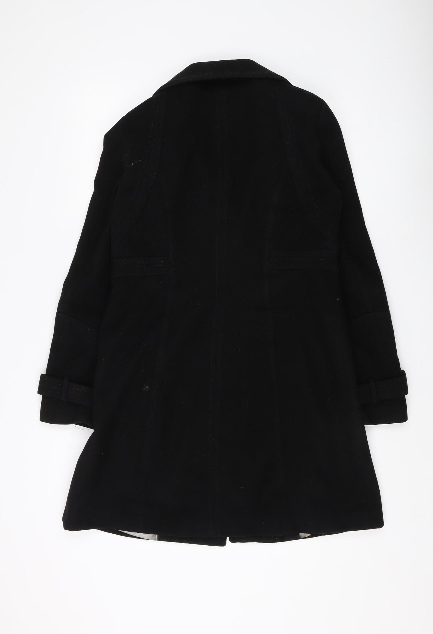 Wallis Black Women's Mid-Length Overcoat Size 10