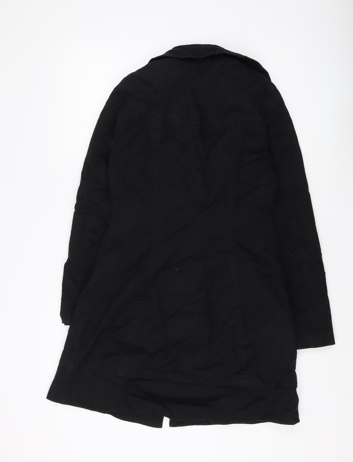 H&M Women's Black Mid-Length Overcoat Size 10