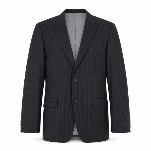 Burton Men's Black Striped Blazer Size 38 Slim Fit