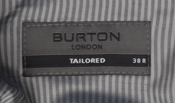 Burton Men's Black Striped Blazer Size 38 Slim Fit