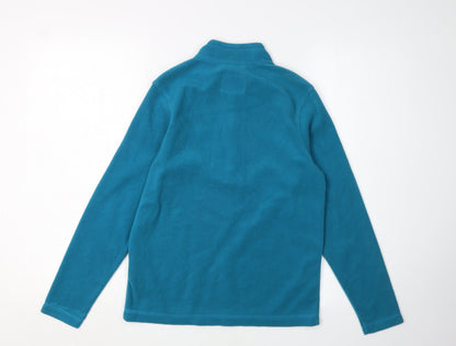 Back view of Regatta boys’ blue 1/4 zip fleece sweatshirt 13 years