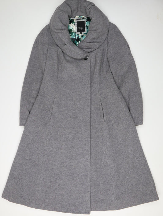 Betty Jackson Black Women's Grey Overcoat Size 12