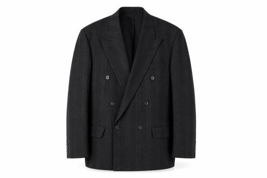 St Michael Men's Grey Double-Breasted Blazer 42S