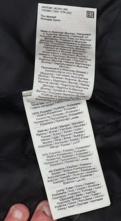 Additional view of Jack & Jones boys’ black puffer jacket, size 164