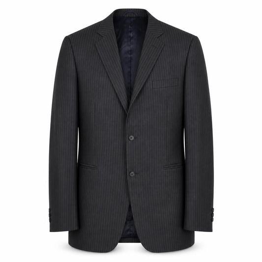 BHS Men's Grey Stripe Blazer 42L, Classic Formal Style