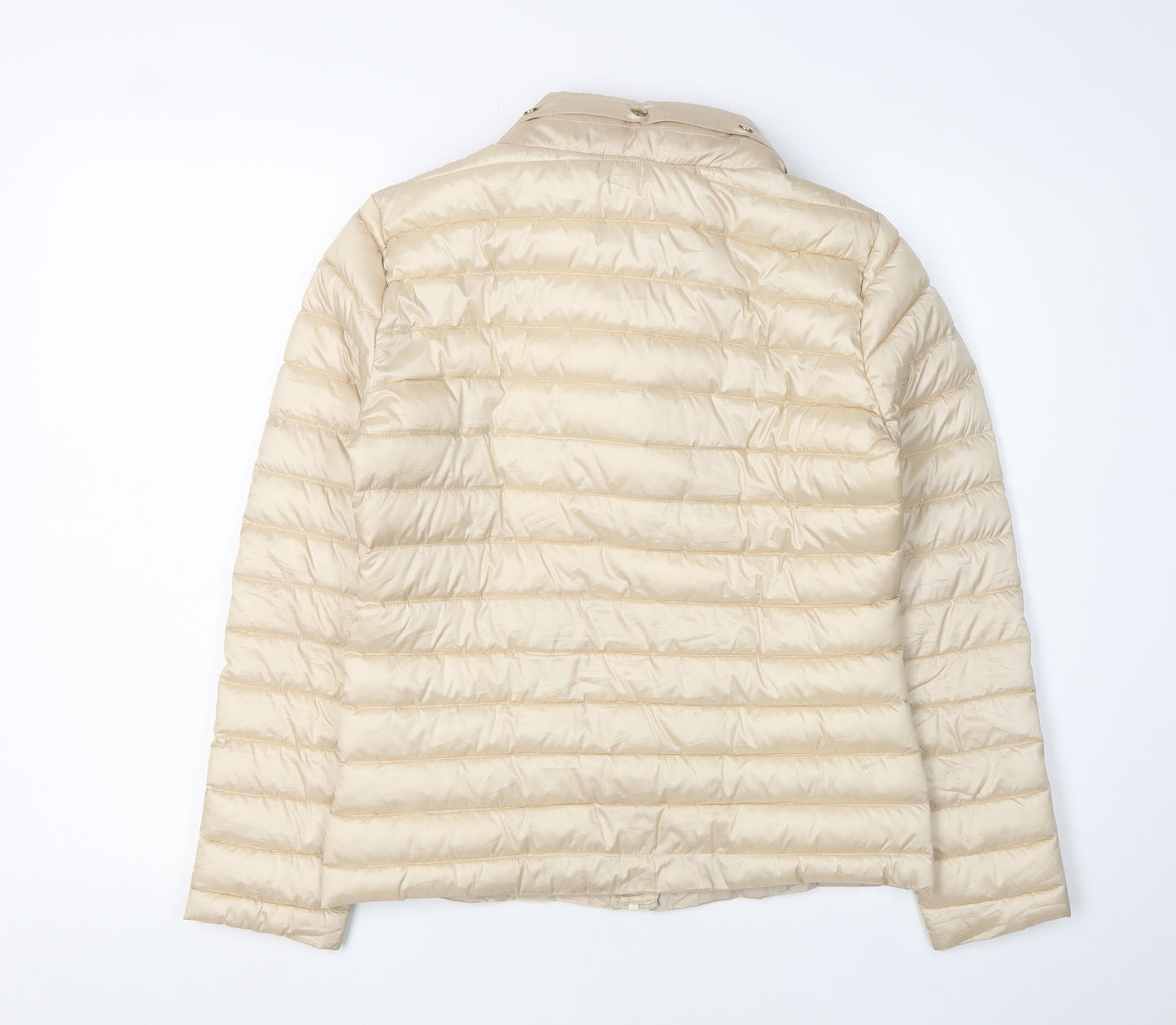 Next Women Beige Puffer Jacket Size 8 Casual Warm
