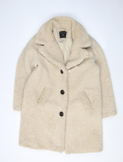 Additional front view of Dorothy Perkins Women's Beige Mid-Length Coat, size 8